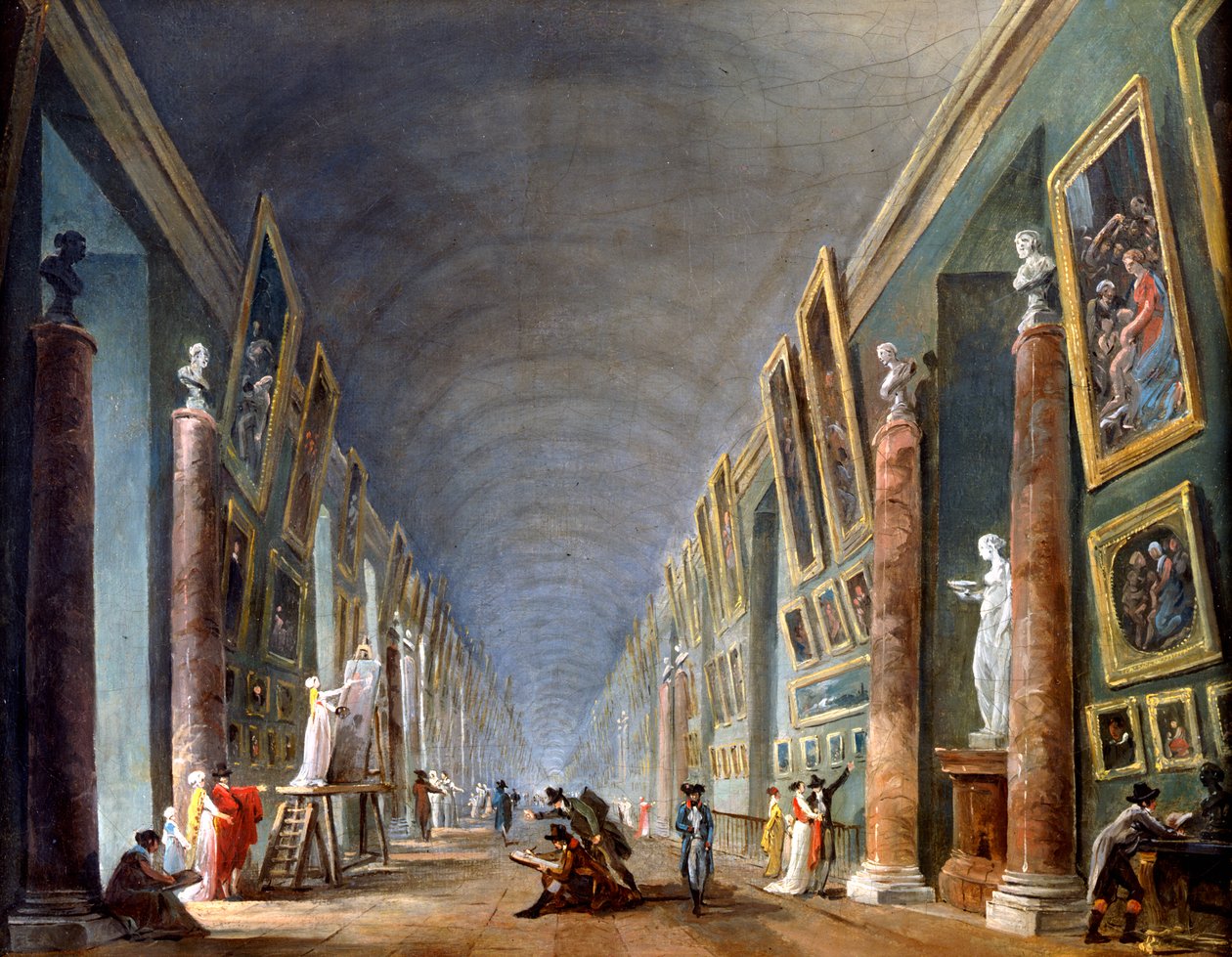 „Wielka Galeria, Luwr, Paryż”, 1801-1805 autorstwa Robert Hubert