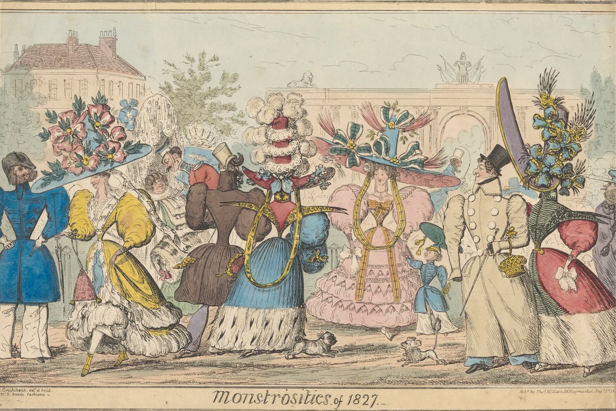 Potworności z 1827 roku autorstwa Robert Isaac Cruikshank