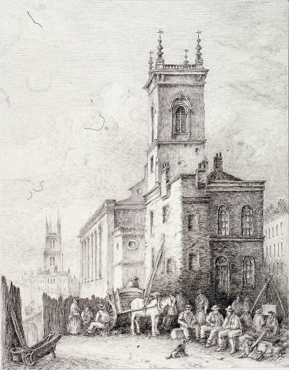 Wiadukt Holborn, Londyn, c1865 autorstwa Robert Kent Thomas