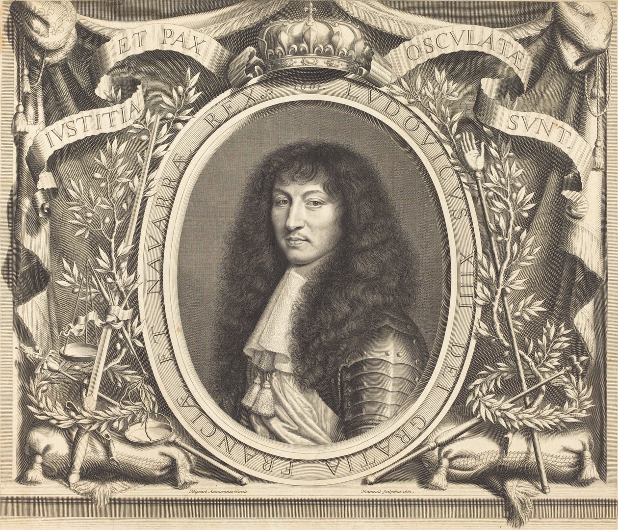 Ludwik XIV autorstwa Robert Nanteuil after Nicolas Mignard