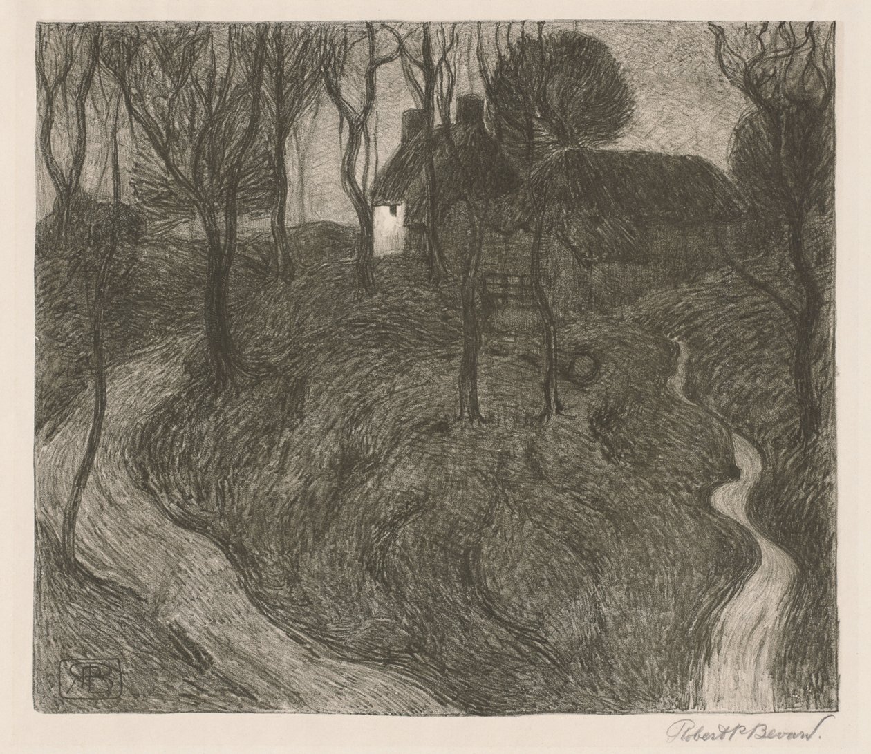 Samotna farma [Hawkridge] autorstwa Robert Polhill Bevan