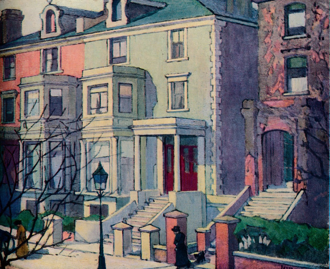 Domy w Sunlight, Hampstead, XX w. autorstwa Robert Polhill Bevan