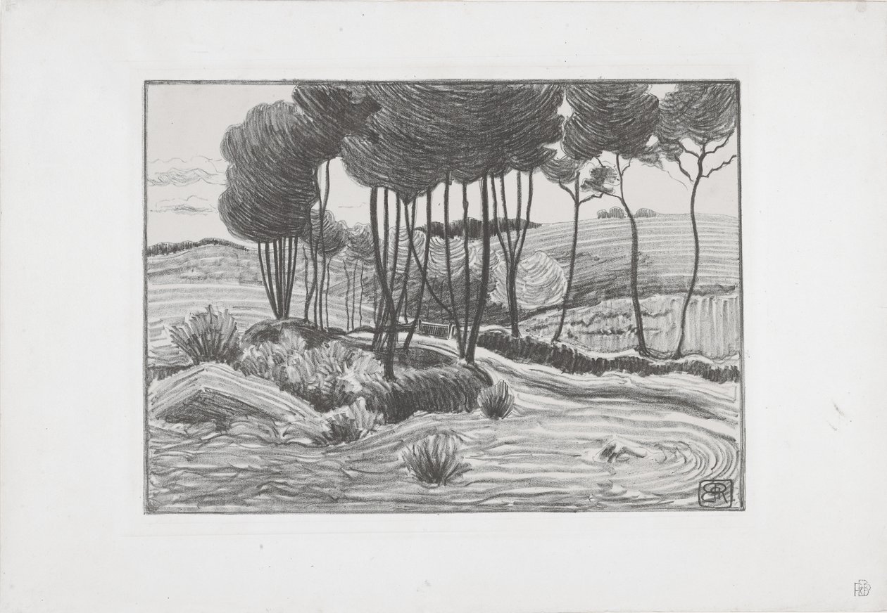 The Poplarspolish autorstwa Robert Polhill Bevan