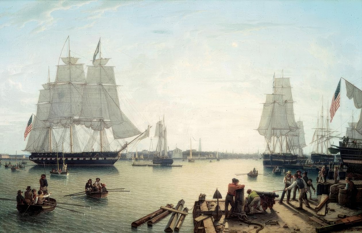 Port w Bostonie autorstwa Robert Salmon