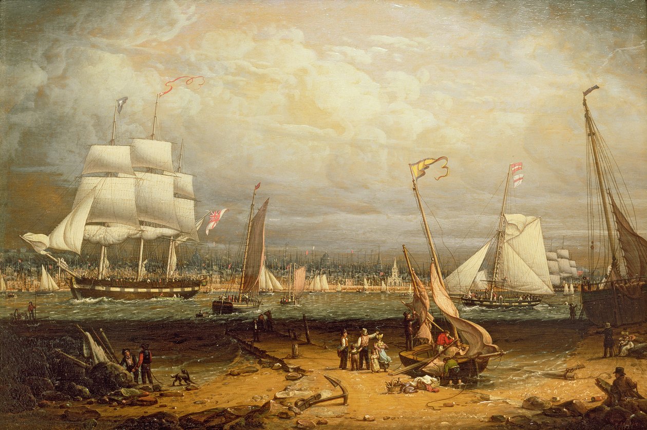 Port w Liverpoolu, 1840 autorstwa Robert Salmon