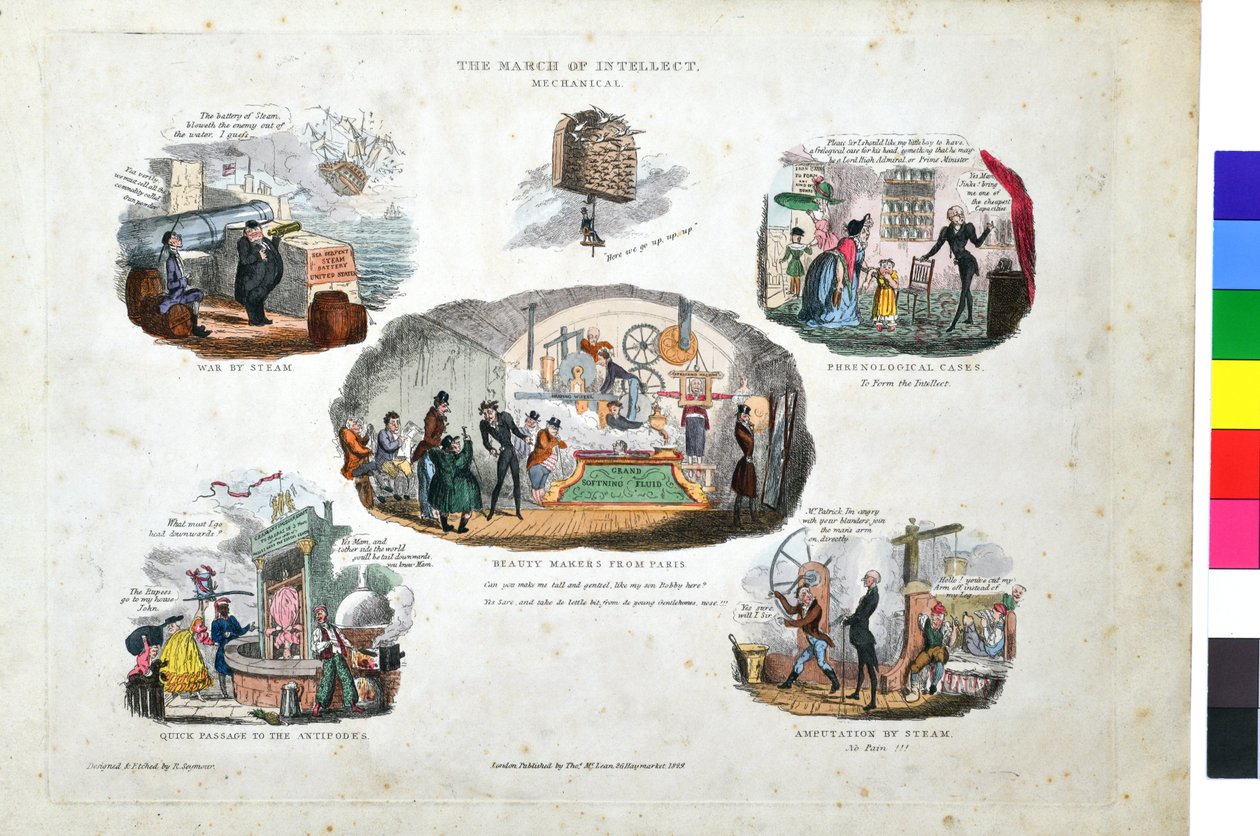 March of Intellect. Mechaniczny autorstwa Robert Seymour