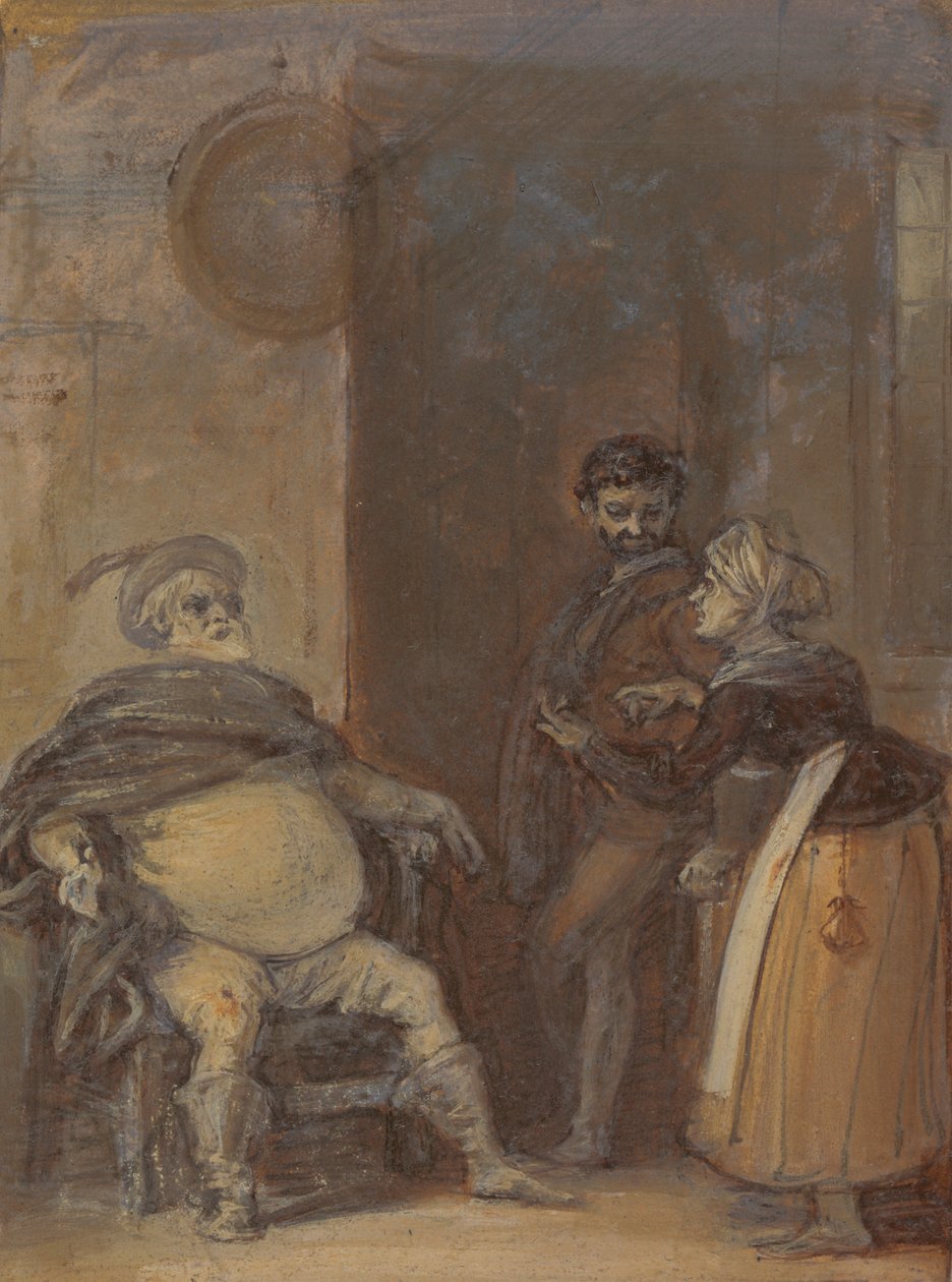 Фальстаф с госпожой Квикли и Бардольф Полиш autorstwa Robert Smirke