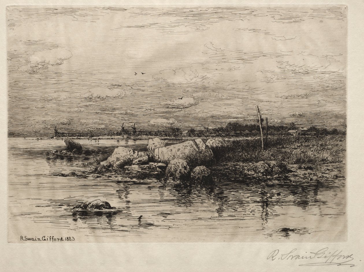 Miesiąc Apponigansett. autorstwa Robert Swain Gifford