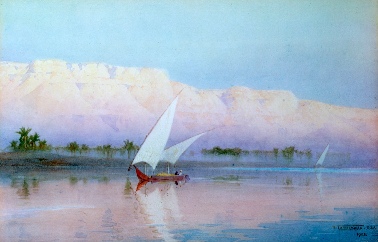 „Łódź na Nilu”, 1903 autorstwa Robert Talbot Kelly