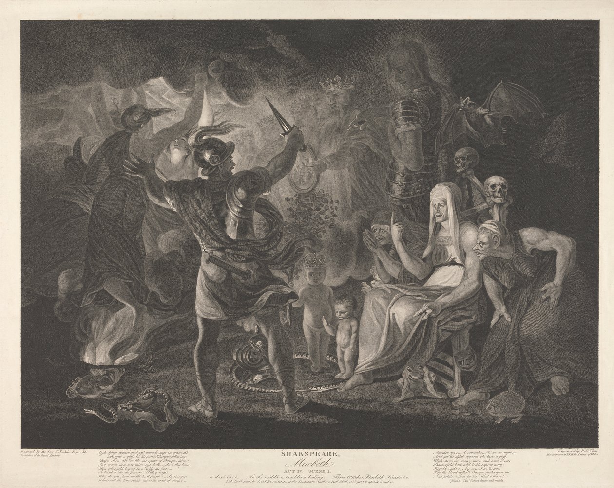 Szekspir, Makbet Akt IV, Scena I autorstwa Robert Thew