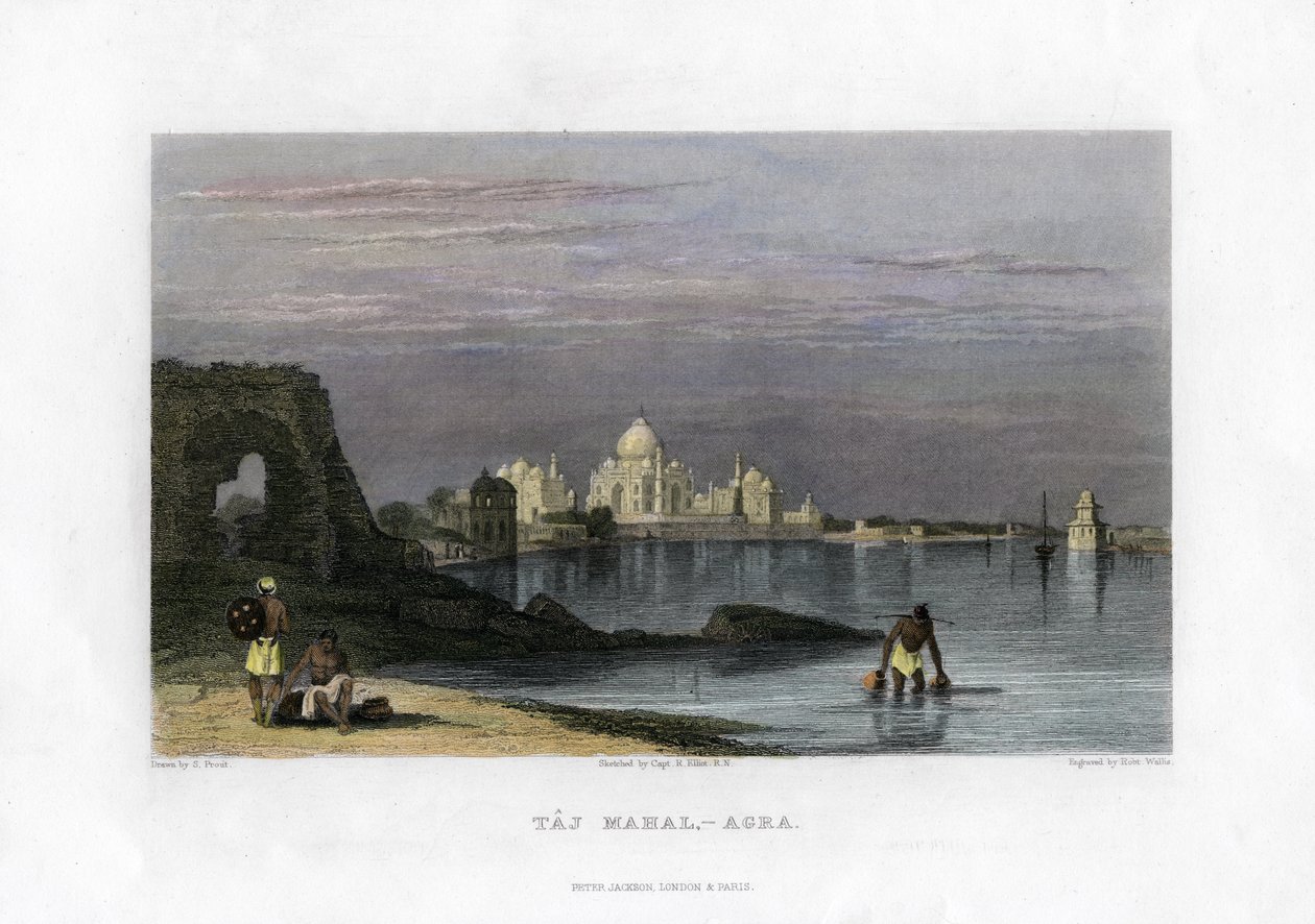 Taj Mahal, Agra, Indie, XIX w. autorstwa Robert Wallis
