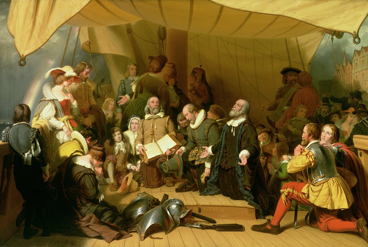 Zaokrętowanie pielgrzymów autorstwa Robert Walter Weir