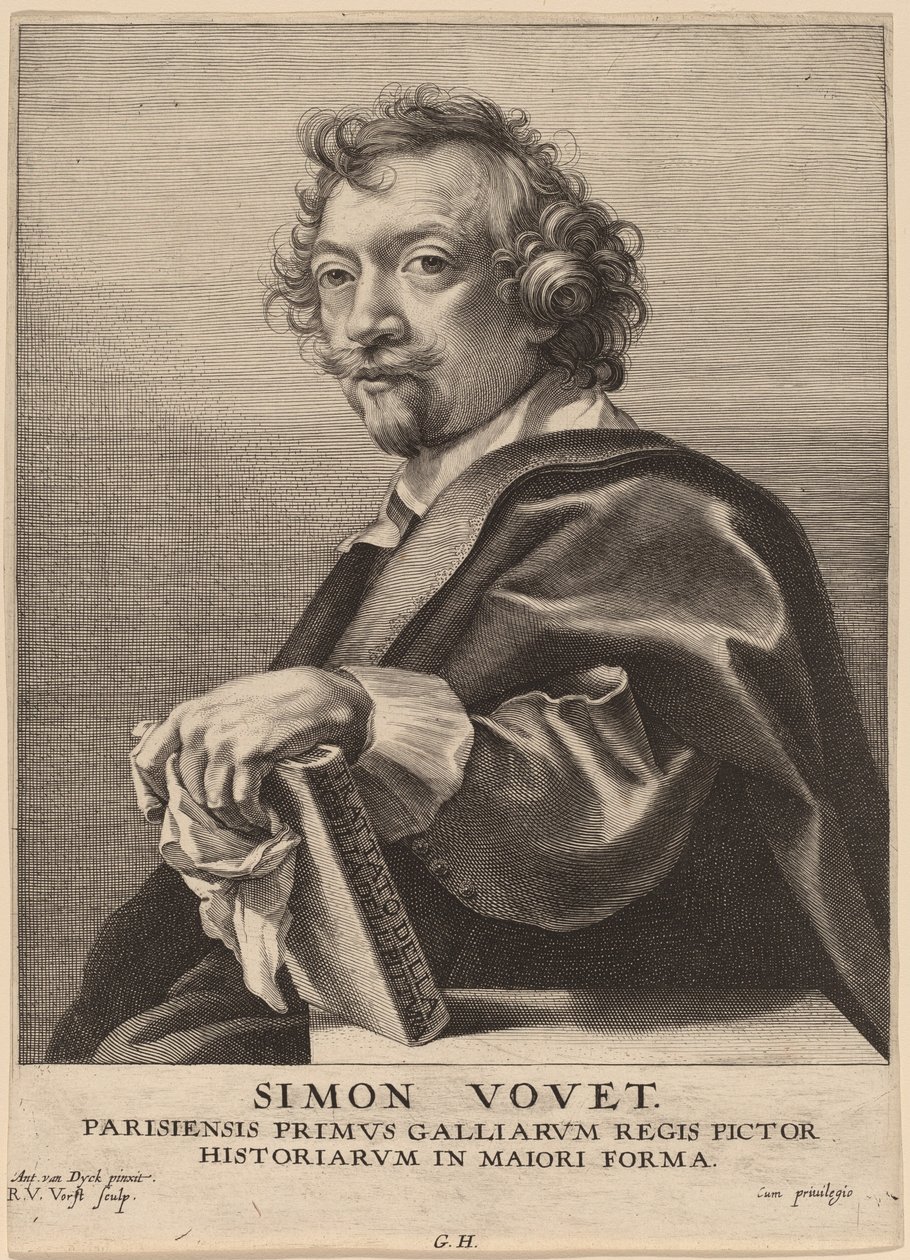 Simon Vouet autorstwa Robert van Voerst after Sir Anthony