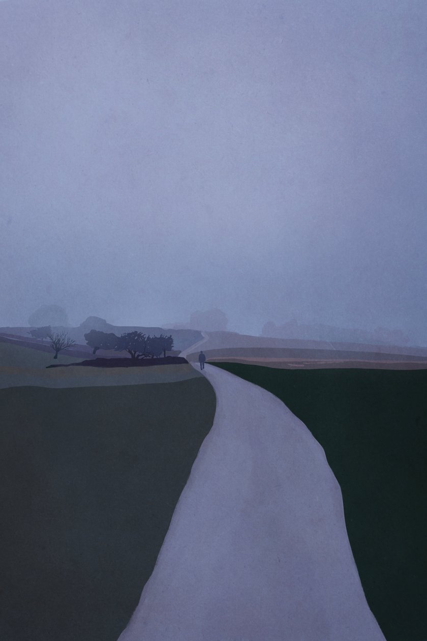 Foggy Road, 2023 (w wersji cyfrowej) autorstwa Roberta Murray