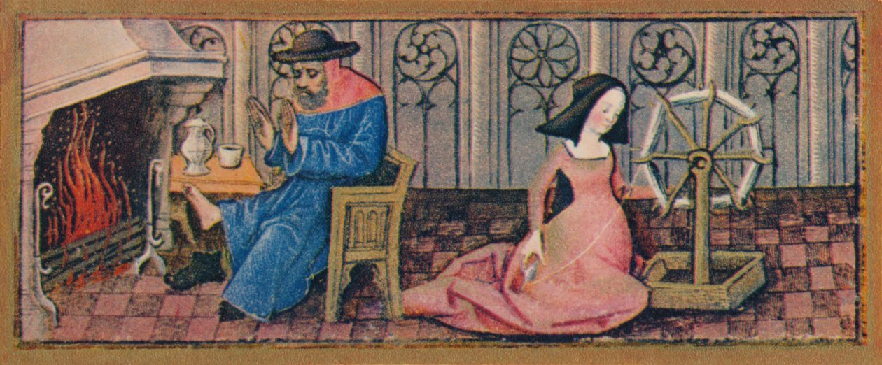 luty - przędzalnictwo, koniec XV w., 1939 r. autorstwa Robinet Testard