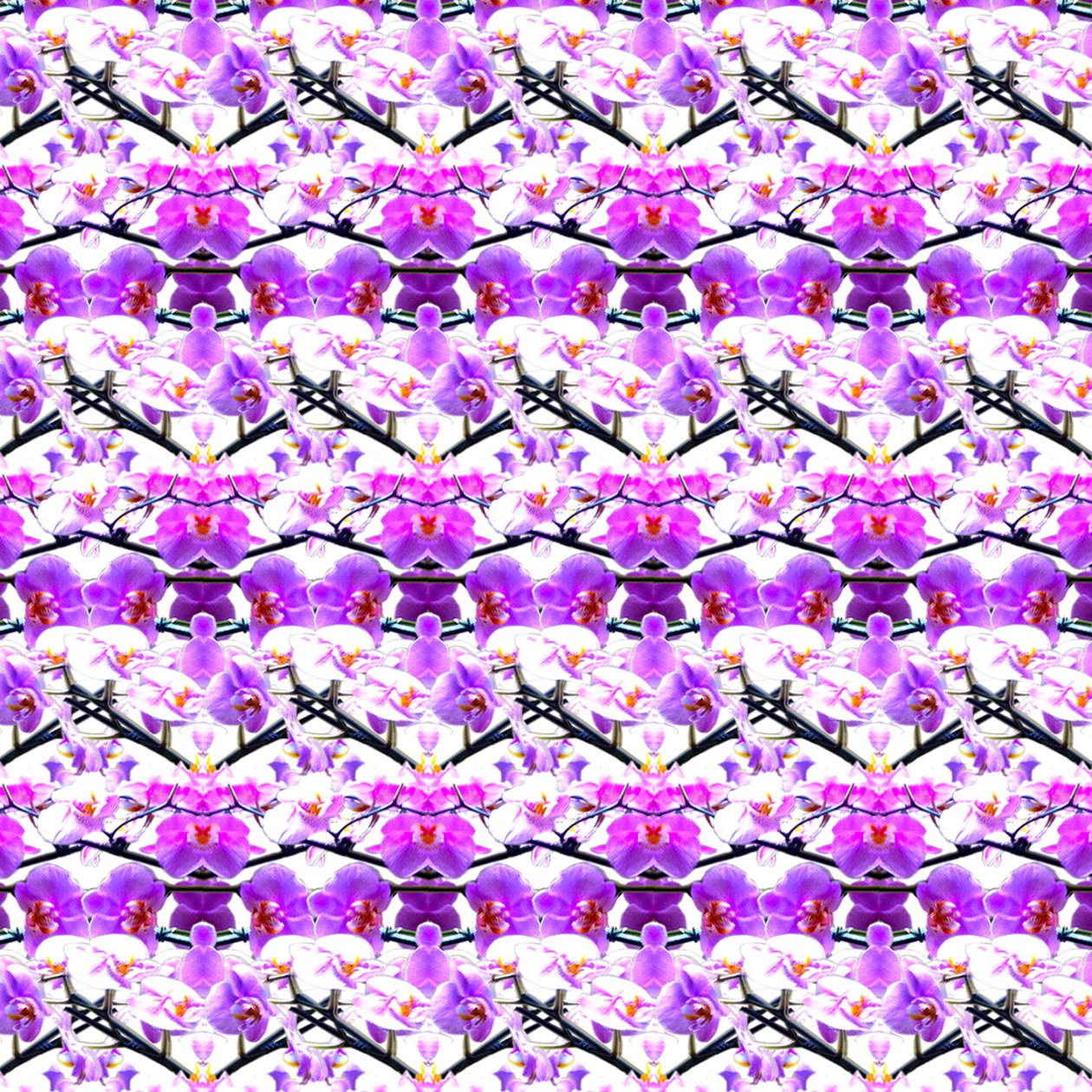 Powtórzenie fioletowej orchidei autorstwa Robyn Parker
