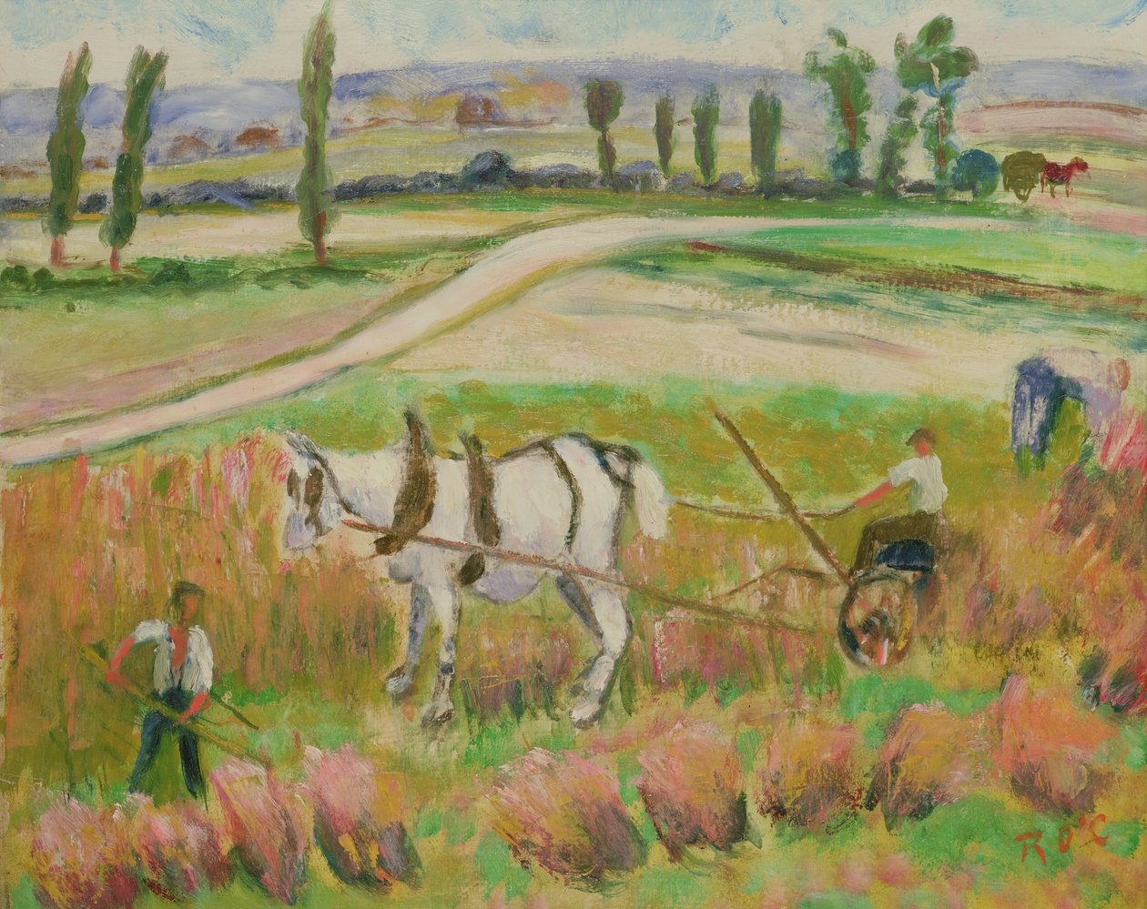 Żniwa z białym koniem autorstwa Roderic OConor