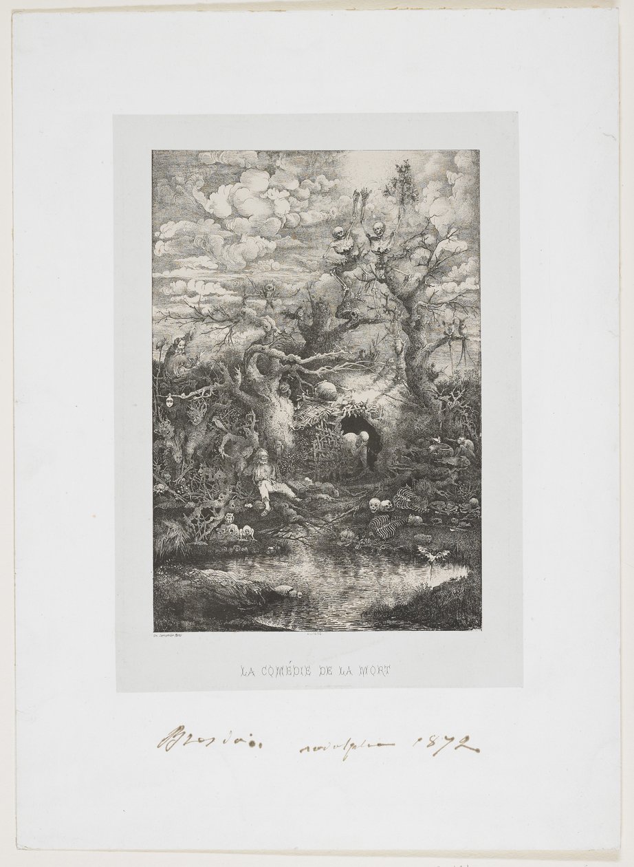 Komedia Śmierci, 1854 autorstwa Rodolphe Bresdin