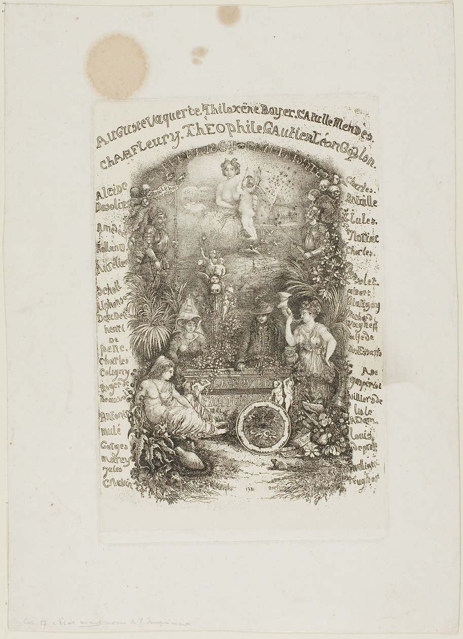 Frontyspis dla „Revue Fantaisiste” autorstwa Rodolphe Bresdin
