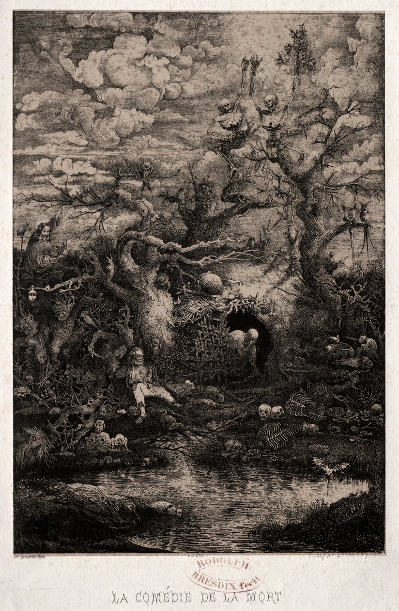 Komedia Śmierci, 1854. autorstwa Rodolphe Bresdin