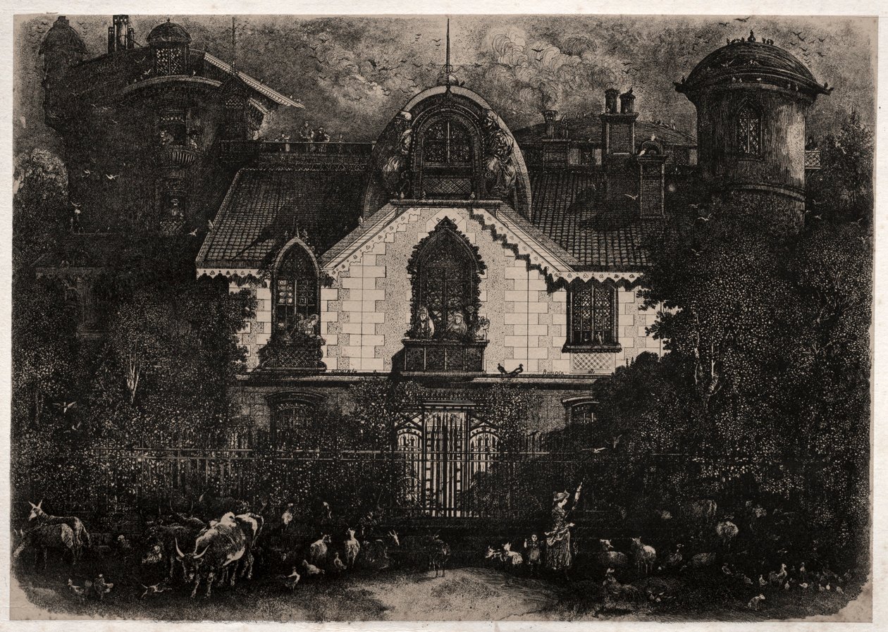 Zaczarowany Dom, 1871. autorstwa Rodolphe Bresdin