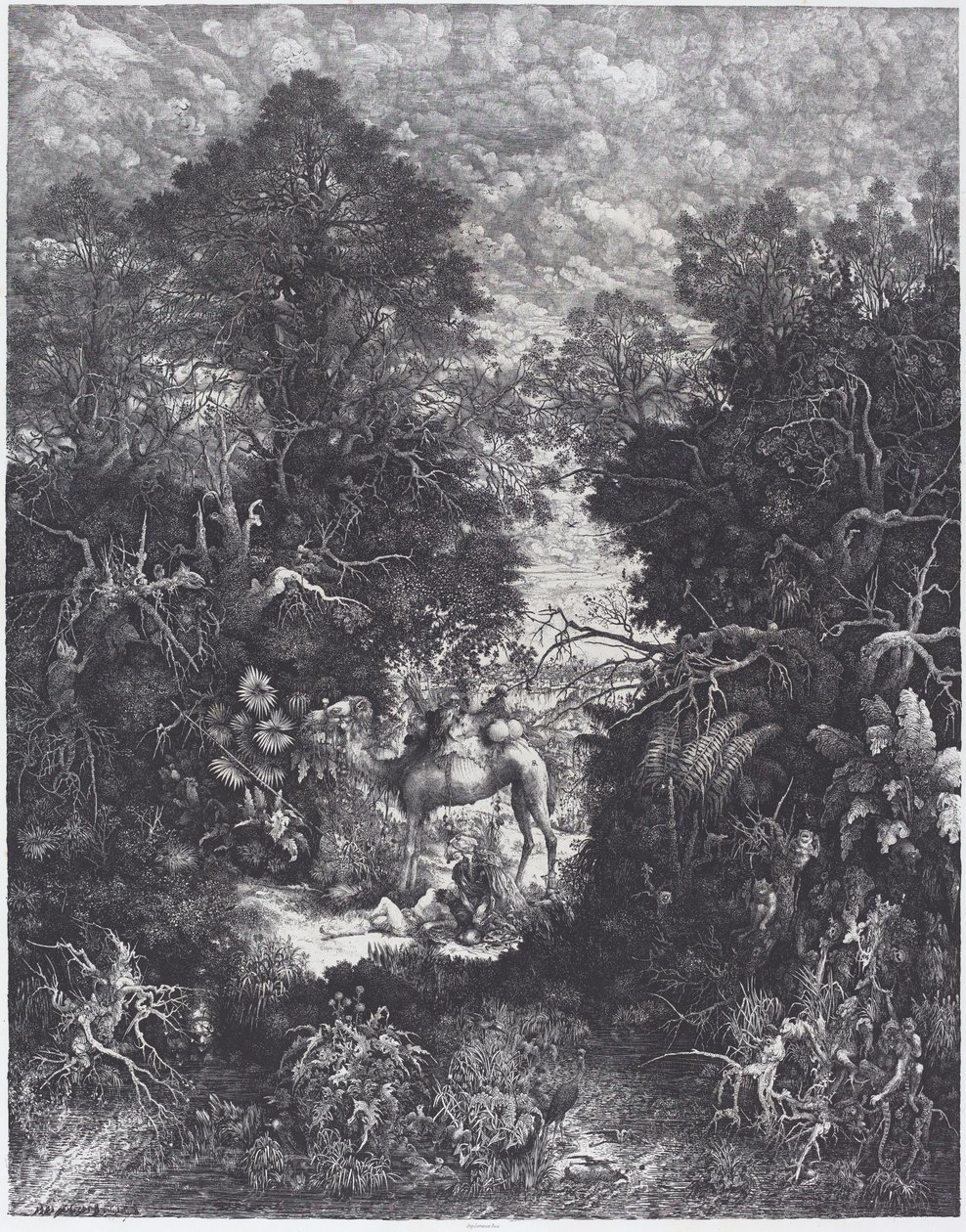 Dobry Samarytanin autorstwa Rodolphe Bresdin