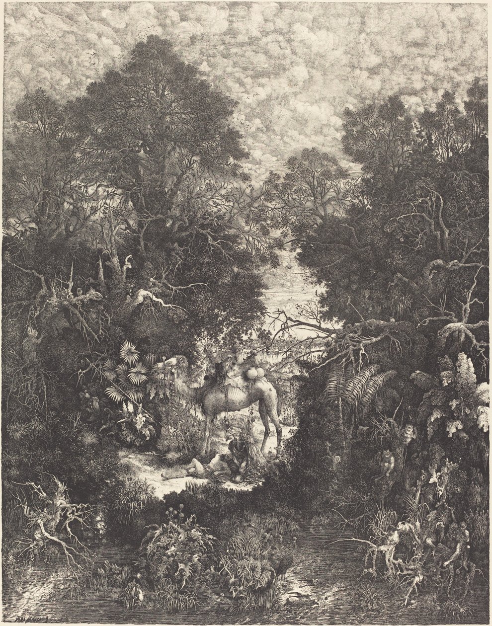 Dobry Samarytanin autorstwa Rodolphe Bresdin