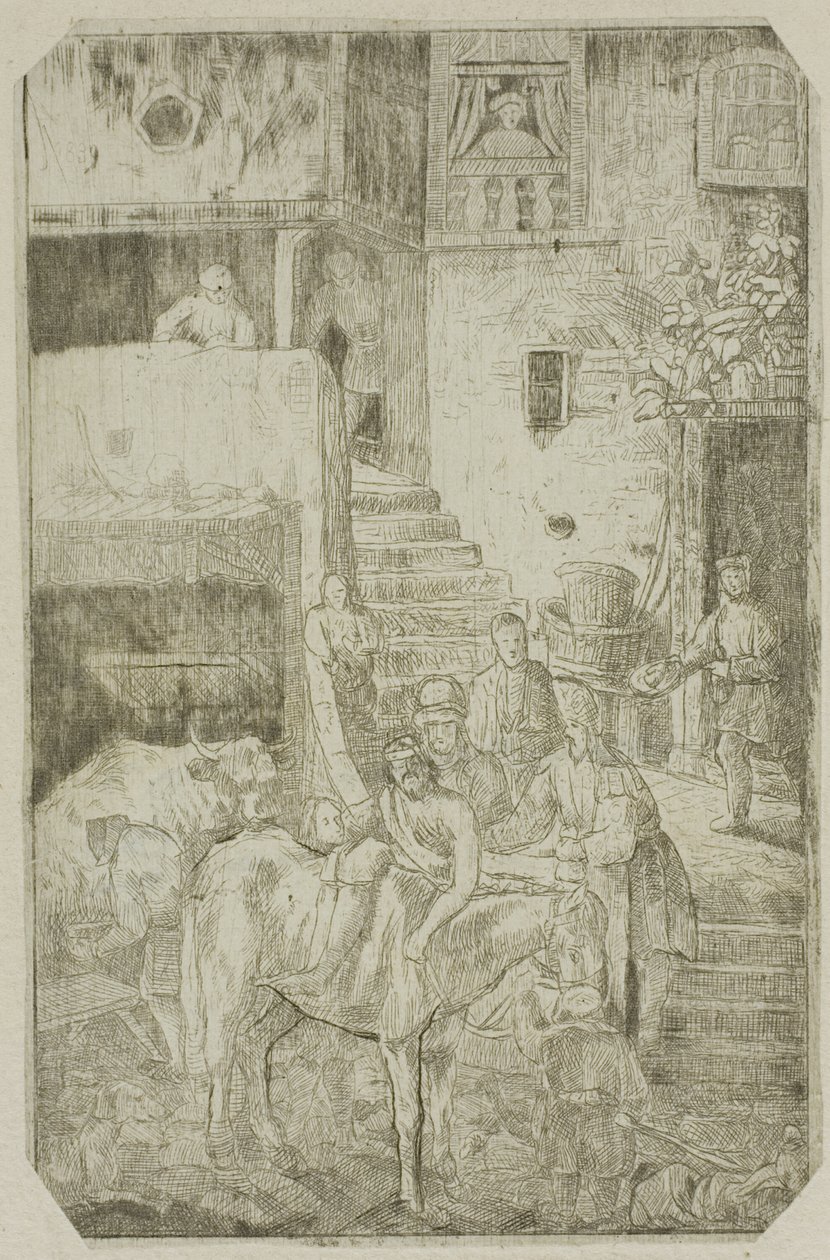 Dobry Samarytanin autorstwa Rodolphe Bresdin