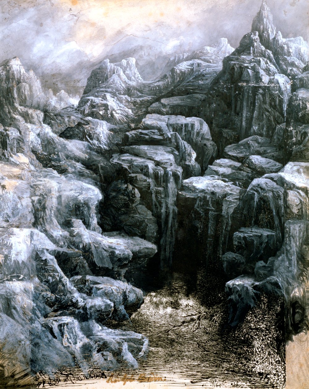 Skały, c1842-1885 autorstwa Rodolphe Bresdin