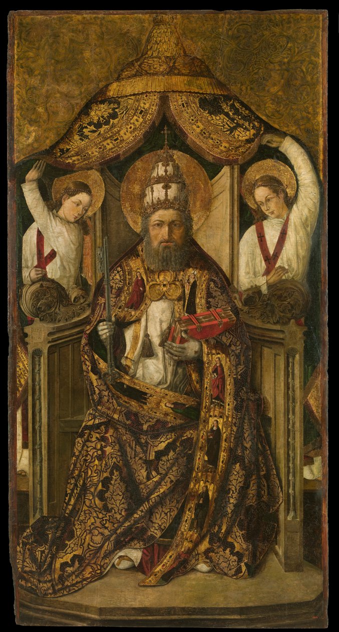 Św. Piotr na tronie autorstwa Rodrigo de Osona  