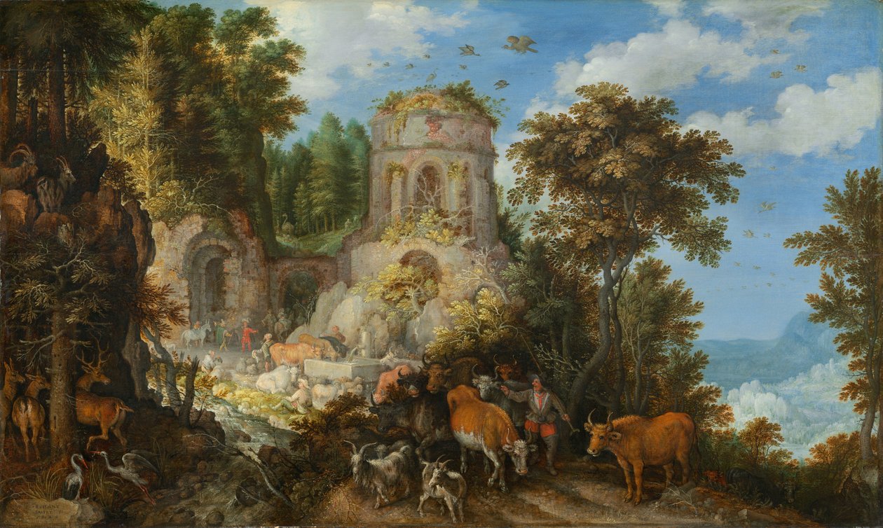 Krajobraz z ucieczką do Egiptu, 1624. autorstwa Roelandt Savery