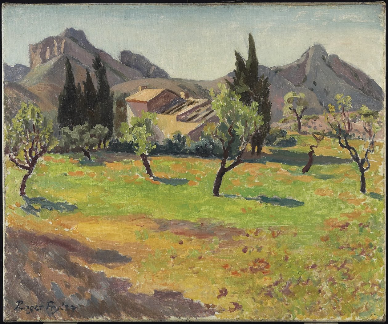 Le Mas de Berne niedaleko St. Remy, Prowansja, 1927 autorstwa Roger Eliot Fry