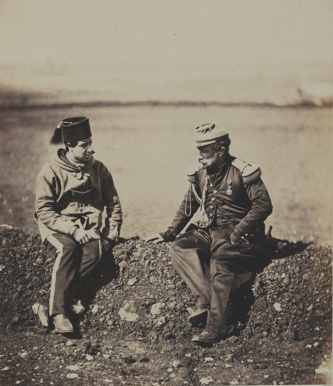 Generał Cisse i oficer sztabowy autorstwa Roger Fenton