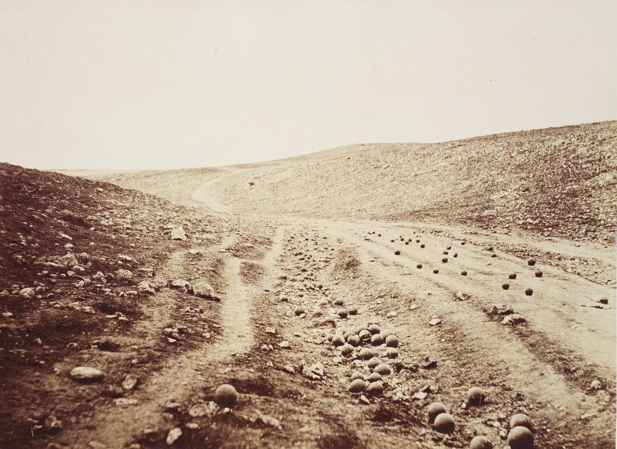 Dolina Cienia Śmierci autorstwa Roger Fenton