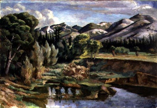 Scena we Francji (olej na płótnie) autorstwa Roger Eliot Fry