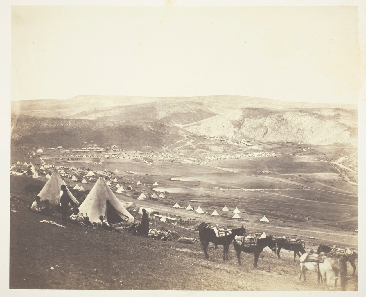 Obóz kawalerii, Bałakława autorstwa Roger Fenton