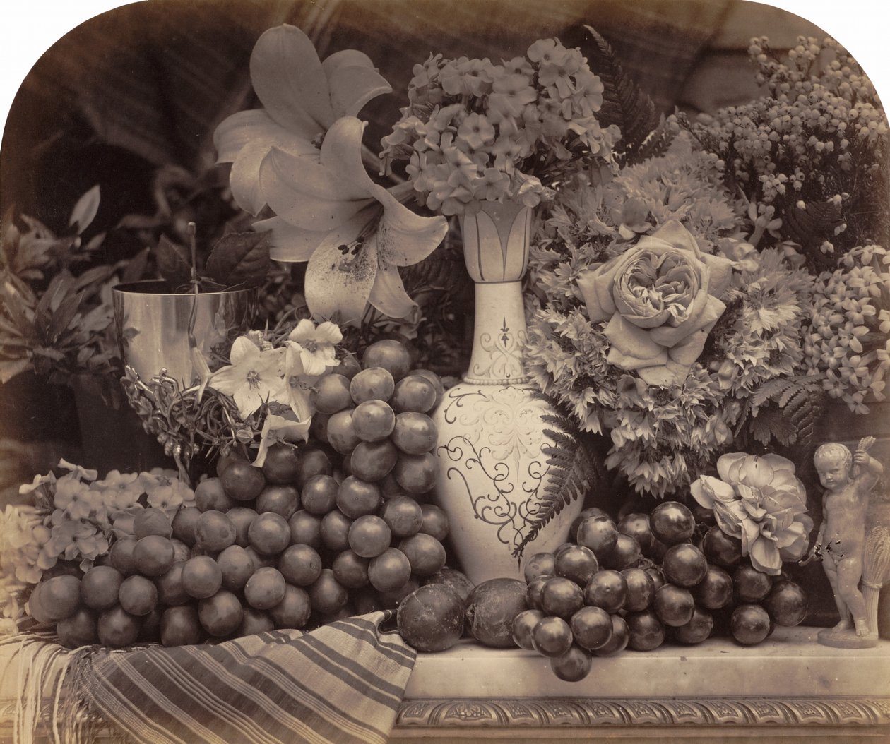 Owoce i kwiaty, 1860. autorstwa Roger Fenton