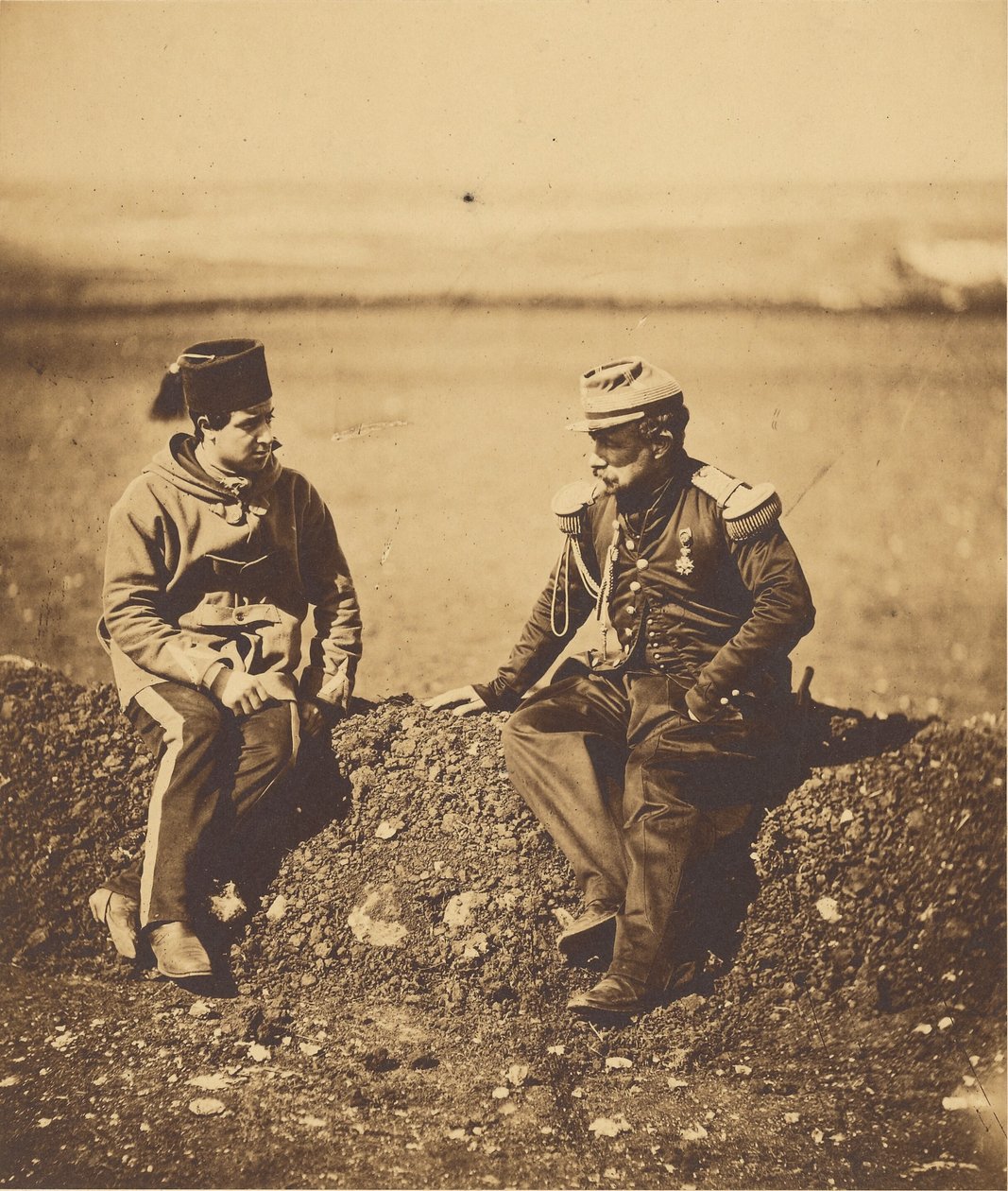 Generał Cisse i oficer sztabowy. autorstwa Roger Fenton