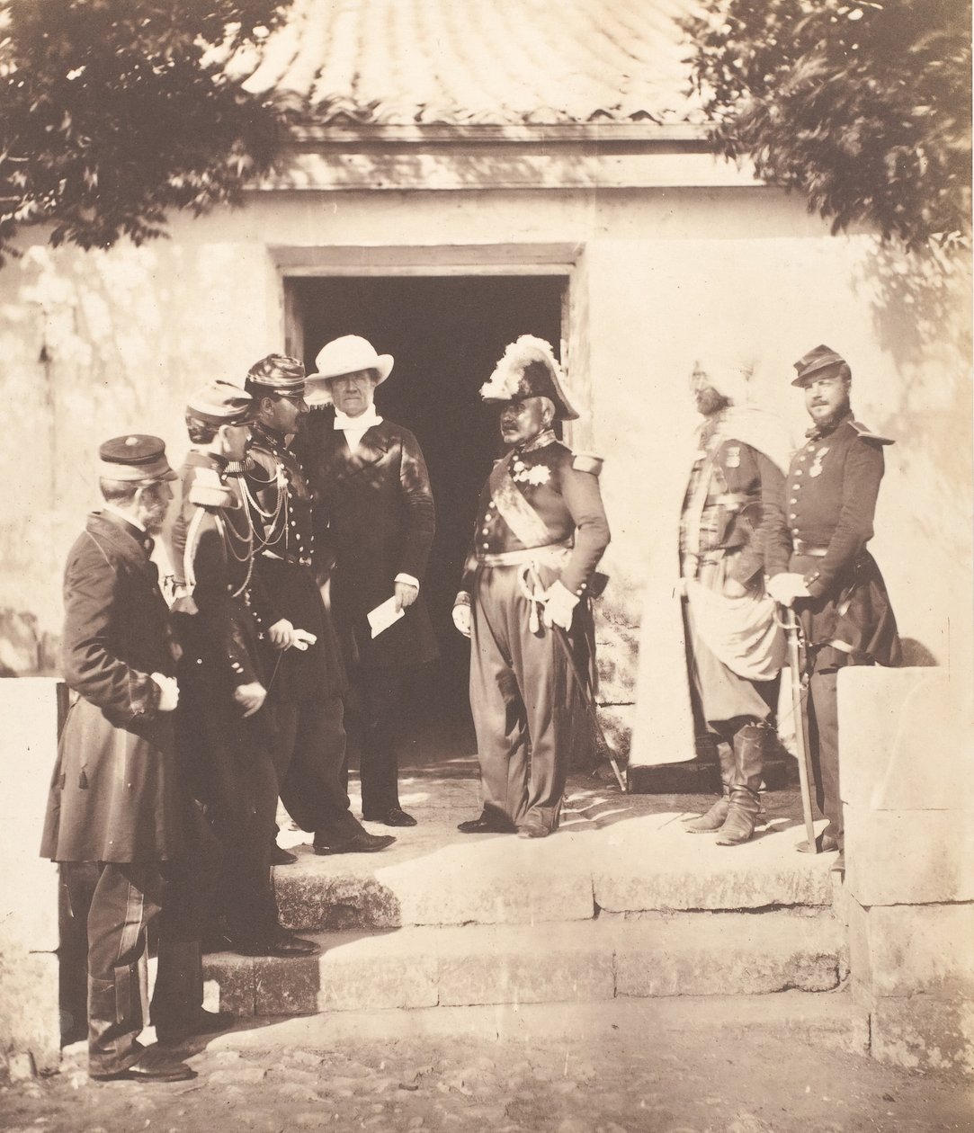Grupa w Kwaterze Głównej, 1855. autorstwa Roger Fenton