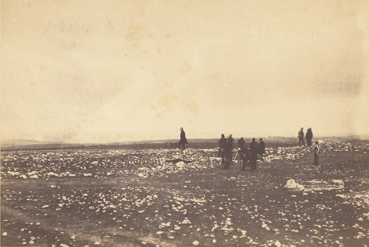 Funkcjonariusze na obserwacji w Cathcarts Hill. autorstwa Roger Fenton