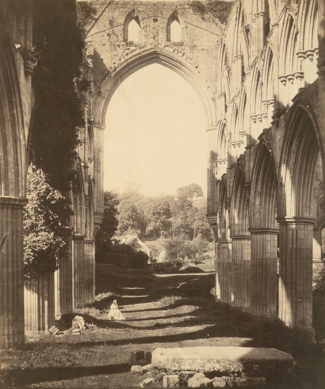 Opactwo Rievaulx, 1854. autorstwa Roger Fenton
