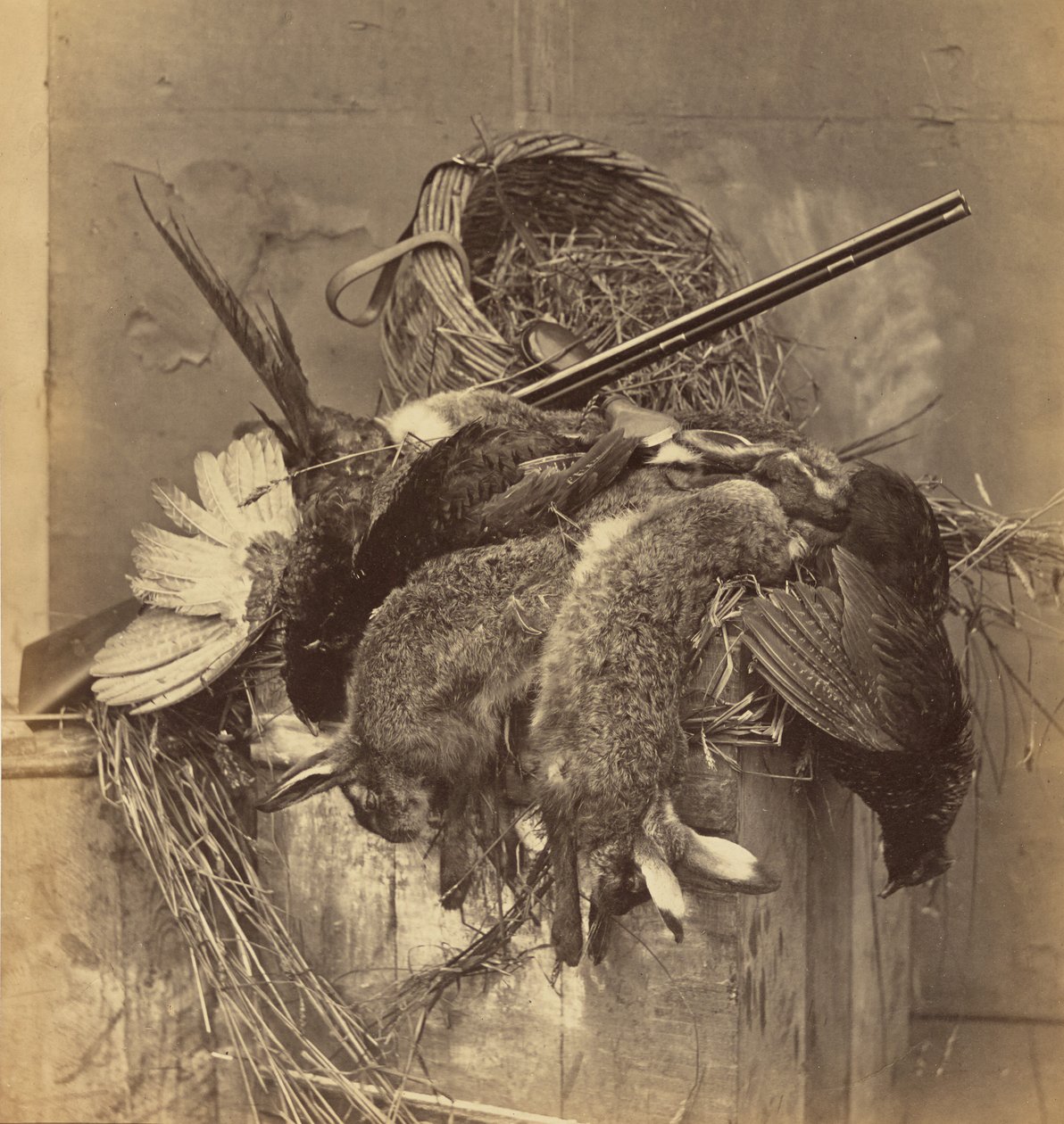 [Martwa natura z dziczyzną i bronią] autorstwa Roger Fenton