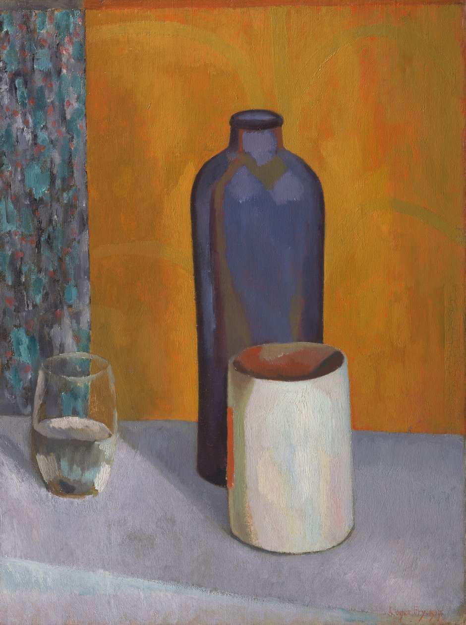 Martwa natura z niebieską butelką autorstwa Roger Fry