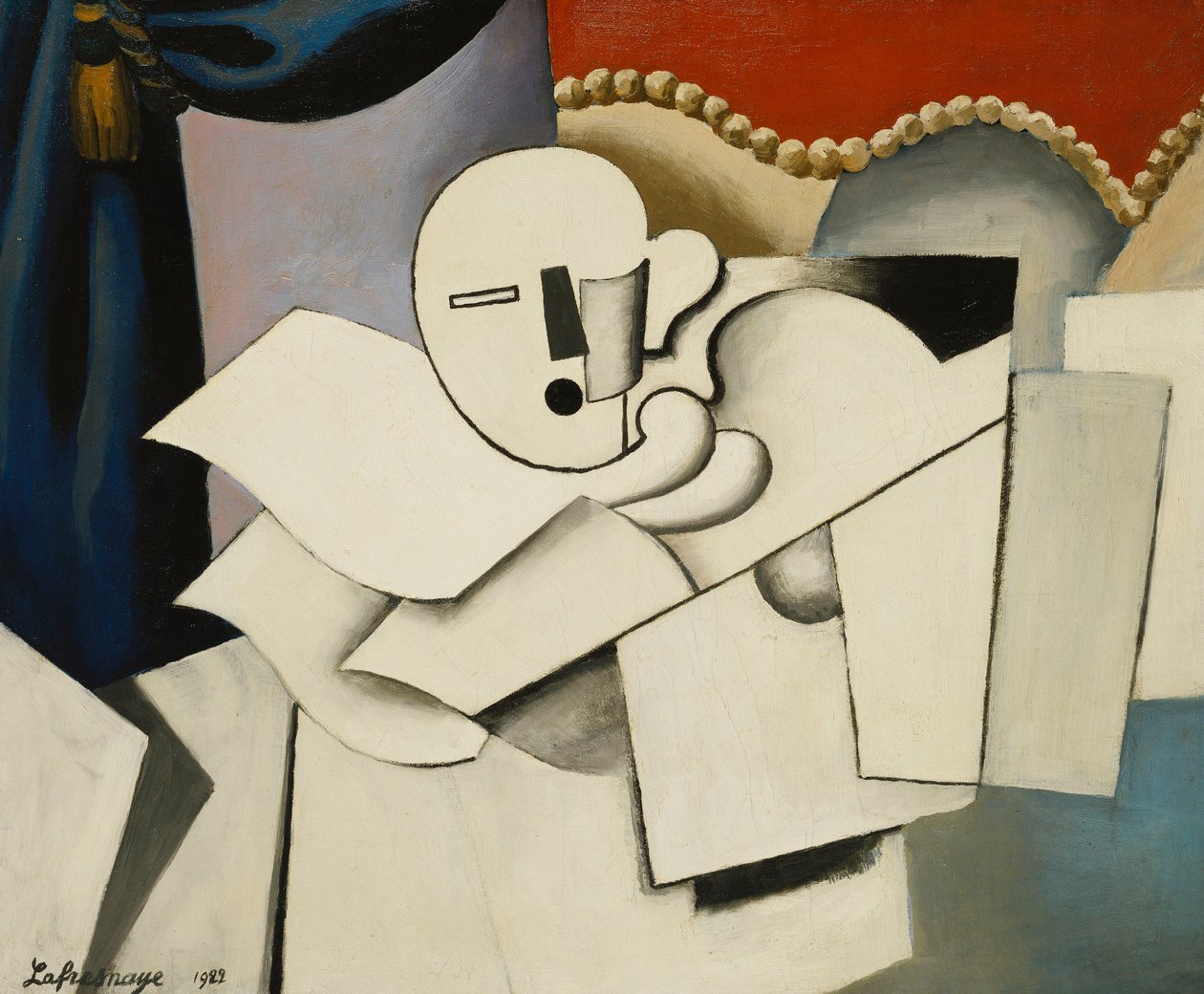 Klaun; Pierrot, 1922 autorstwa Roger de La Fresnaye
