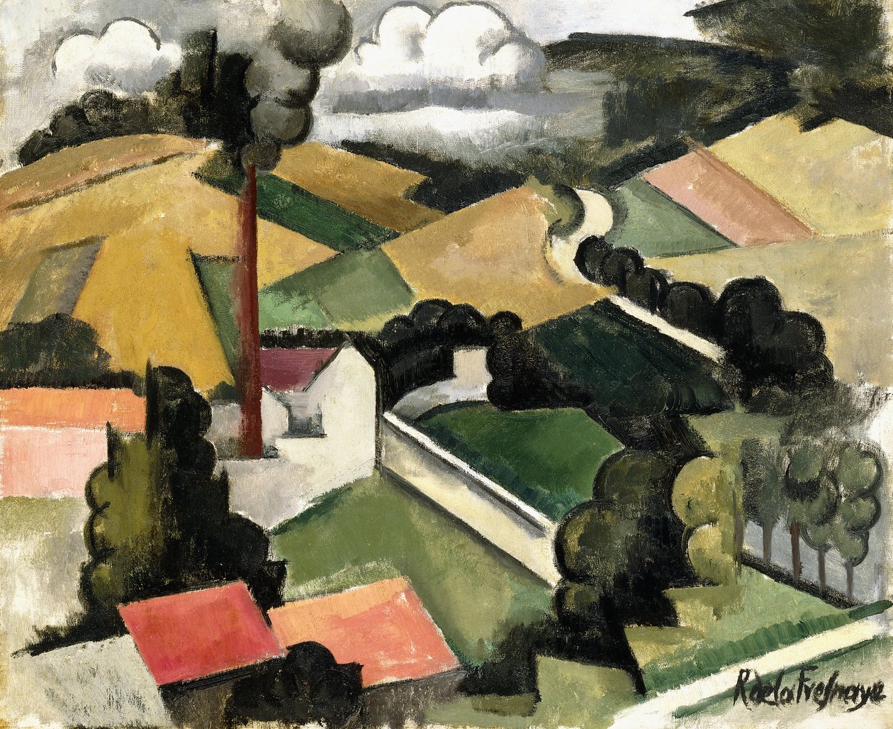 Fabryka kominków autorstwa Roger de La Fresnaye