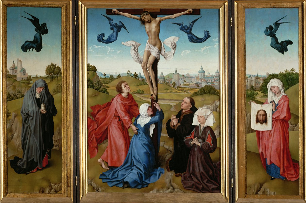 Tryptyk - Ukrzyżowanie autorstwa Rogier van der Weyden