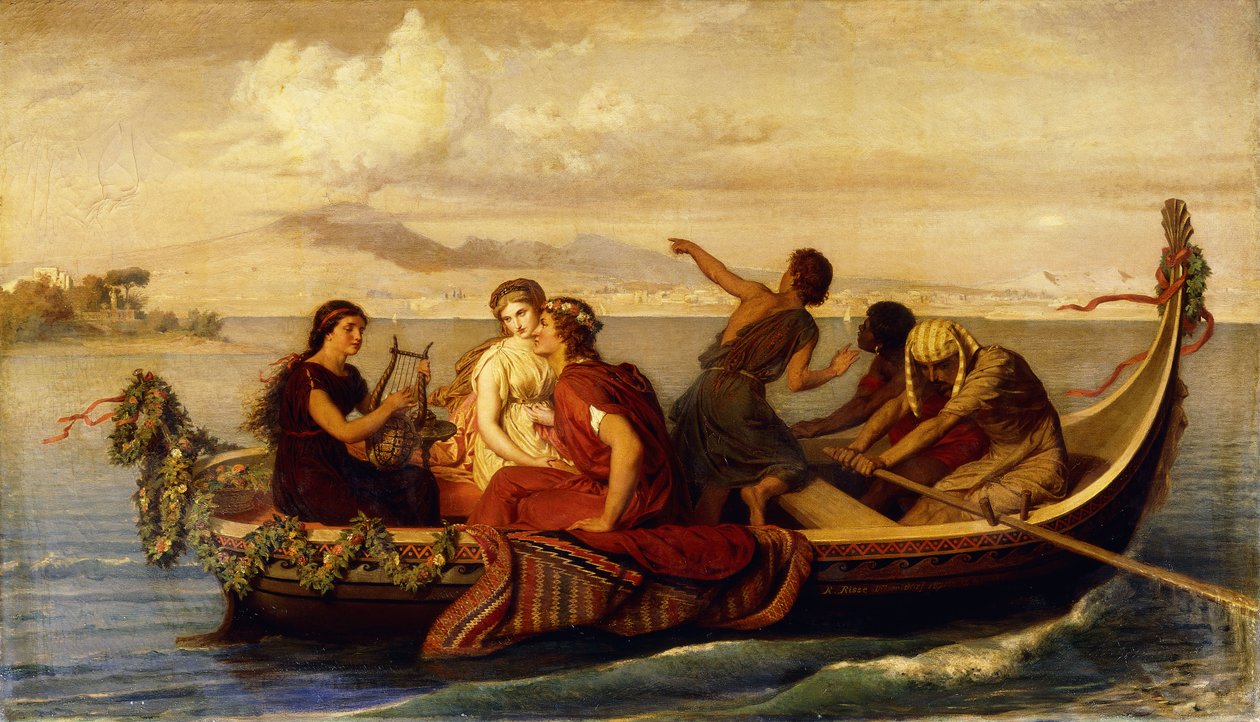 Ucieczka z Pompejów, 1871 autorstwa Roland Risse