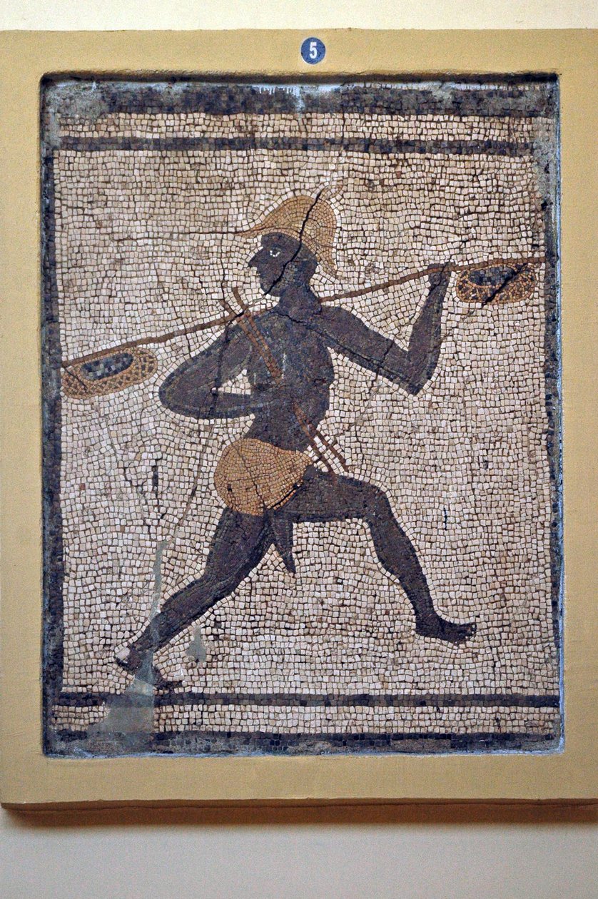 Czarny rybak, z Antakyi (mozaika) autorstwa Roman