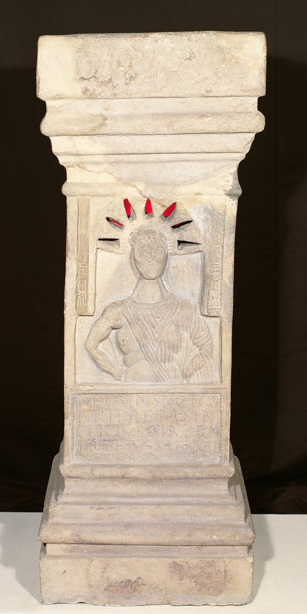 Ołtarz z Mitraeum, Carrawburgh, ok. 300 p.n.e. autorstwa Roman