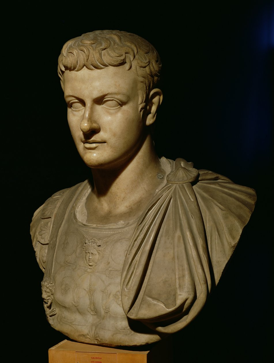 Popiersie Kaliguli (12-41 ne) autorstwa Roman